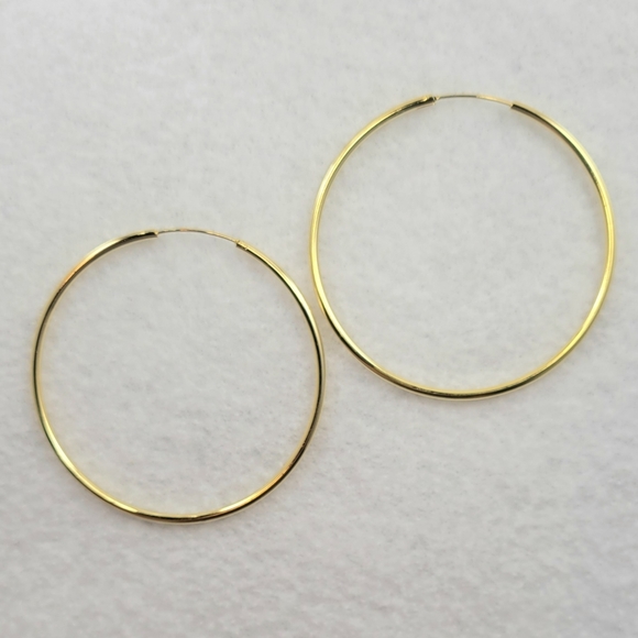 2.25" Gold Hoops - Picture 4 of 9